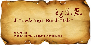 Ásványi Renátó névjegykártya